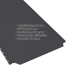 Stehfalzblech PD-510-S | Nano Stahl 0,50 mm | 25 µm Polyester | 9005 - Tiefschwarz Stehfalzblech PD-510-S | Nano | Stahl 0,50 mm | 25 µm Polyester | 9005 - Tiefschwarz #2