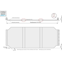 Stehfalzblech PD-510-S | Trapez | Stahl 0,50 mm | 25 µm Polyester | 9010 - Reinweiß #3