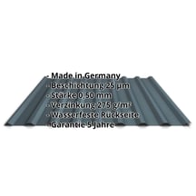 Trapezblech 20/1100 | Dach | Aktionsblech | Stahl 0,75 mm | 25 µm Polyester | 7016 - Anthrazitgrau #2