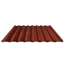 Trapezblech 20/1100 | Dach | Anti-Tropf 2400 g/m² | Aktionsblech | Stahl 0,75 mm | 25 µm Polyester | 8012 - Rotbraun #1