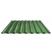 Trapezblech 20/1100 | Dach | Anti-Tropf 2400 g/m² | Stahl 0,50 mm | 25 µm Polyester | 6011 - Resedagrün #1