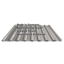 Trapezblech 20/1100 | Dach | Aluminium 0,70 mm | 25 µm Polyester | 9007 - Graualuminium #2
