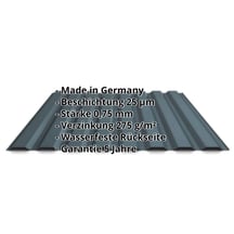 Trapezblech 20/1100 | Wand | Stahl 0,75 mm | 25 µm Polyester | 7016 - Anthrazitgrau #2