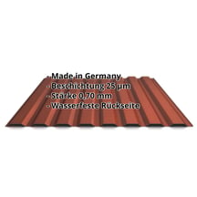 Trapezblech 20/1100 | Wand | Aluminium 0,70 mm | 25 µm Polyester | 8012 - Rotbraun #2