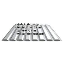 Trapezblech 20/1100 | Wand | Aluminium 0,70 mm | 25 µm Polyester | 9006 - Weißaluminium #2