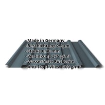 Trapezblech 35/207 | Dach | Anti-Tropf 1000 g/m² | Sonderposten | Stahl 0,40 mm | 25 µm Polyester | 7016 - Anthrazitgrau #2