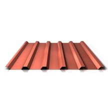 Trapezblech 35/207 | Dach | Anti-Tropf 1000 g/m² | Stahl 0,50 mm | 35 µm Mattpolyester | 75 - Ziegelrot #1