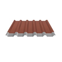 Trapezblech 35/207 | Dach | Anti-Tropf 1000 g/m² | Stahl 0,50 mm | 35 µm Mattpolyester | 75 - Ziegelrot #5