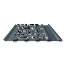 Trapezblech 35/207 | Dach | Anti-Tropf 1000 g/m² | Aluminium 0,70 mm | 25 µm Polyester | 7016 - Anthrazitgrau #2