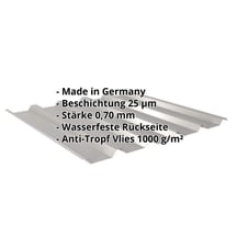 Trapezblech 35/207 | Dach | Anti-Tropf 1000 g/m² | Aluminium 0,70 mm | 25 µm Polyester | 9007 - Graualuminium #2