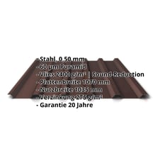 Trapezblech 35/207 | Dach | Anti-Tropf 2400 g/m² | Stahl 0,50 mm | 60 µm Puramid | 8017 - Schokoladenbraun #2