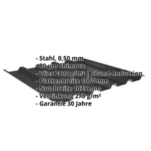 Trapezblech 35/207 | Dach | Anti-Tropf 2400 g/m² | Stahl 0,50 mm | 80 µm Shimoco | 9005 - Tiefschwarz #2