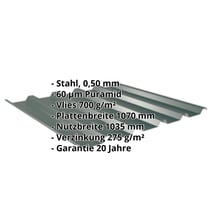 Trapezblech 35/207 | Dach | Anti-Tropf 700 g/m² | Stahl 0,50 mm | 60 µm Puramid | 6005 - Moosgrün #2