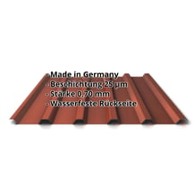 Trapezblech 35/207 | Dach | Aluminium 0,70 mm | 25 µm Polyester | 8012 - Rotbraun #2