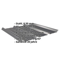Trapezblech 45/333 | Dach | Anti-Tropf 1000 g/m² | Stahl 0,50 mm | 60 µm Puramid | 7016 - Anthrazitgrau #2