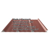 Trapezblech 45/333 | Dach | Anti-Tropf 1000 g/m² | Aluminium 0,70 mm | 25 µm Polyester | 8012 - Rotbraun #2