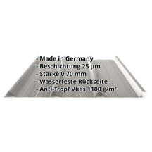 Trapezblech 45/333 | Dach | Anti-Tropf 1000 g/m² | Aluminium 0,70 mm | 25 µm Polyester | 9007 - Graualuminium #2