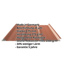 Trapezblech 45/333 | Dach | Anti-Tropf 2400 g/m² | Aktionsblech | Stahl 0,75 mm | 25 µm Polyester | 8004 - Kupferbraun #2