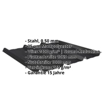Trapezblech 45/333 | Dach | Anti-Tropf 2400 g/m² | Stahl 0,50 mm | 35 µm Mattpolyester | 33 - Schwarz #2