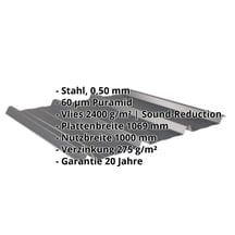 Trapezblech 45/333 | Dach | Anti-Tropf 2400 g/m² | Stahl 0,50 mm | 60 µm Puramid | 7016 - Anthrazitgrau #2