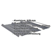 Trapezblech 45/333 | Dach | Anti-Tropf 2400 g/m² | Aluminium 0,70 mm | 25 µm Polyester | 7016 - Anthrazitgrau #2