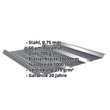 Trapezblech 45/333 | Dach | Anti-Tropf 700 g/m² | Stahl 0,75 mm | 60 µm Puramid | 7016 - Anthrazitgrau #2