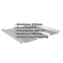 Trapezblech 45/333 | Dach | Aluminium 0,70 mm | 25 µm Polyester | 9007 - Graualuminium #2