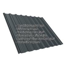 Trapezblech T18DR | Dach | Anti-Tropf 700 g/m² | Stahl 0,50 mm | 25 µm Polyester | 7016 - Anthrazitgrau #2