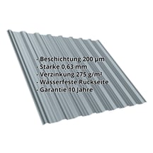 Trapezblech T18DR | Dach | Stahl 0,63 mm | 200 µm HPS Ultra® | 7040 - Fenstergrau #2