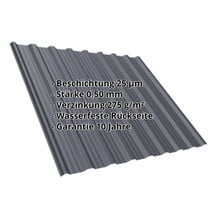 Trapezblech T18DR | Dach | Stahl 0,50 mm | 25 µm Polyester | 7024 - Graphitgrau #2