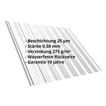 Trapezblech T18DR | Dach | Stahl 0,50 mm | 25 µm Polyester | 7035 - Lichtgrau #2