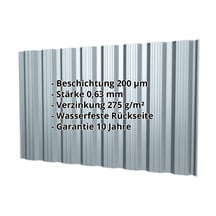Trapezblech T18DR | Wand | Stahl 0,63 mm | 200 µm HPS Ultra® | 7040 - Fenstergrau #2