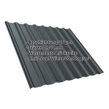 Trapezblech T20M | Dach | Anti-Tropf 700 g/m² | Aluminium 0,70 mm | 25 µm Polyester | 7016 - Anthrazitgrau #2