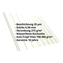 Trapezblech T20M | Dach | Anti-Tropf 700 g/m² | Stahl 0,50 mm | 25 µm Polyester | 9002 - Grauweiß #2