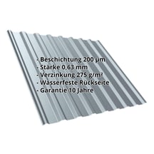 Trapezblech T20M | Dach | Stahl 0,63 mm | 200 µm HPS Ultra® | 7040 - Fenstergrau #2