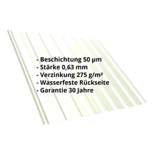 Trapezblech T20M | Dach | Stahl 0,63 mm | 50 µm PURLAK® | 9002 - Grauweiß #2
