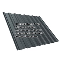 Trapezblech T20M | Dach | Stahl 0,75 mm | 25 µm Polyester | 7016 - Anthrazitgrau #2