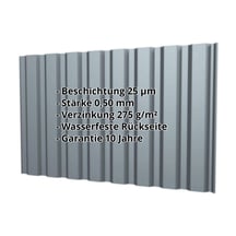Trapezblech T20M | Wand | Stahl 0,50 mm | 25 µm Polyester | 7000 - Fehgrau #2