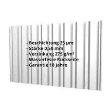 Trapezblech T20M | Wand | Stahl 0,50 mm | 25 µm Polyester | 7035 - Lichtgrau #2