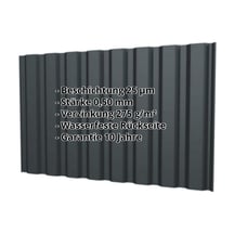 Trapezblech T20M | Wand | Stahl 0,50 mm | 25 µm Polyester | 7016 - Anthrazitgrau #2