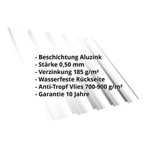 Trapezblech T35DR | Dach | Anti-Tropf 700 g/m² | Stahl 0,50 mm | Aluzink | Blank Aluminium #2