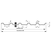 Trapezblech T35DR | Dach | Anti-Tropf 700 g/m² | Stahl 0,50 mm | Aluzink | Blank Aluminium #9