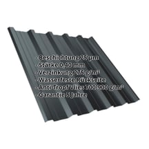 Trapezblech T35DR | Dach | Anti-Tropf 700 g/m² | Stahl 0,40 mm | 25 µm Polyester | 7016 - Anthrazitgrau #2