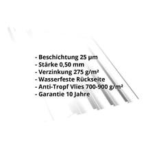 Trapezblech T35DR | Dach | Anti-Tropf 700 g/m² | Stahl 0,50 mm | 25 µm Polyester | 9010 - Reinweiß #2