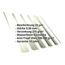 Trapezblech T35DR | Dach | Anti-Tropf 700 g/m² | Stahl 0,50 mm | 25 µm Polyester | 9002 - Grauweiß #2