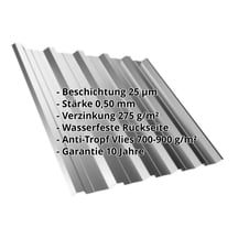 Trapezblech T35DR | Dach | Anti-Tropf 700 g/m² | Stahl 0,50 mm | 25 µm Polyester | 9007 - Graualuminium #2