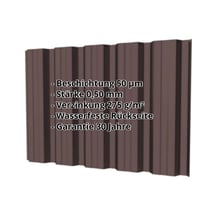 Trapezblech T35DR | Wand | Stahl 0,50 mm | 50 µm PURLAK® | 8017 - Schokoladenbraun #2