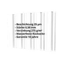 Trapezblech T35DR | Wand | Stahl 0,50 mm | 25 µm Polyester | 9010 - Reinweiß #2