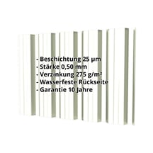 Trapezblech T35DR | Wand | Stahl 0,50 mm | 25 µm Polyester | 9002 - Grauweiß #2