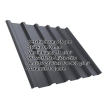 Trapezblech T35M | Dach | Anti-Tropf 700 g/m² | Stahl 0,50 mm | 25 µm Polyester | 7024 - Graphitgrau #2